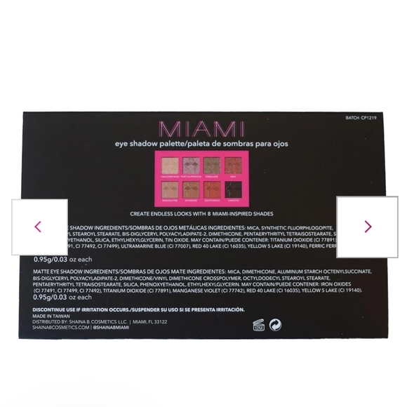 π©·3/$15 Shaina Miami 8 Color Makeup Palette - Vibrant Shades NIB - Picture 4 of 6
